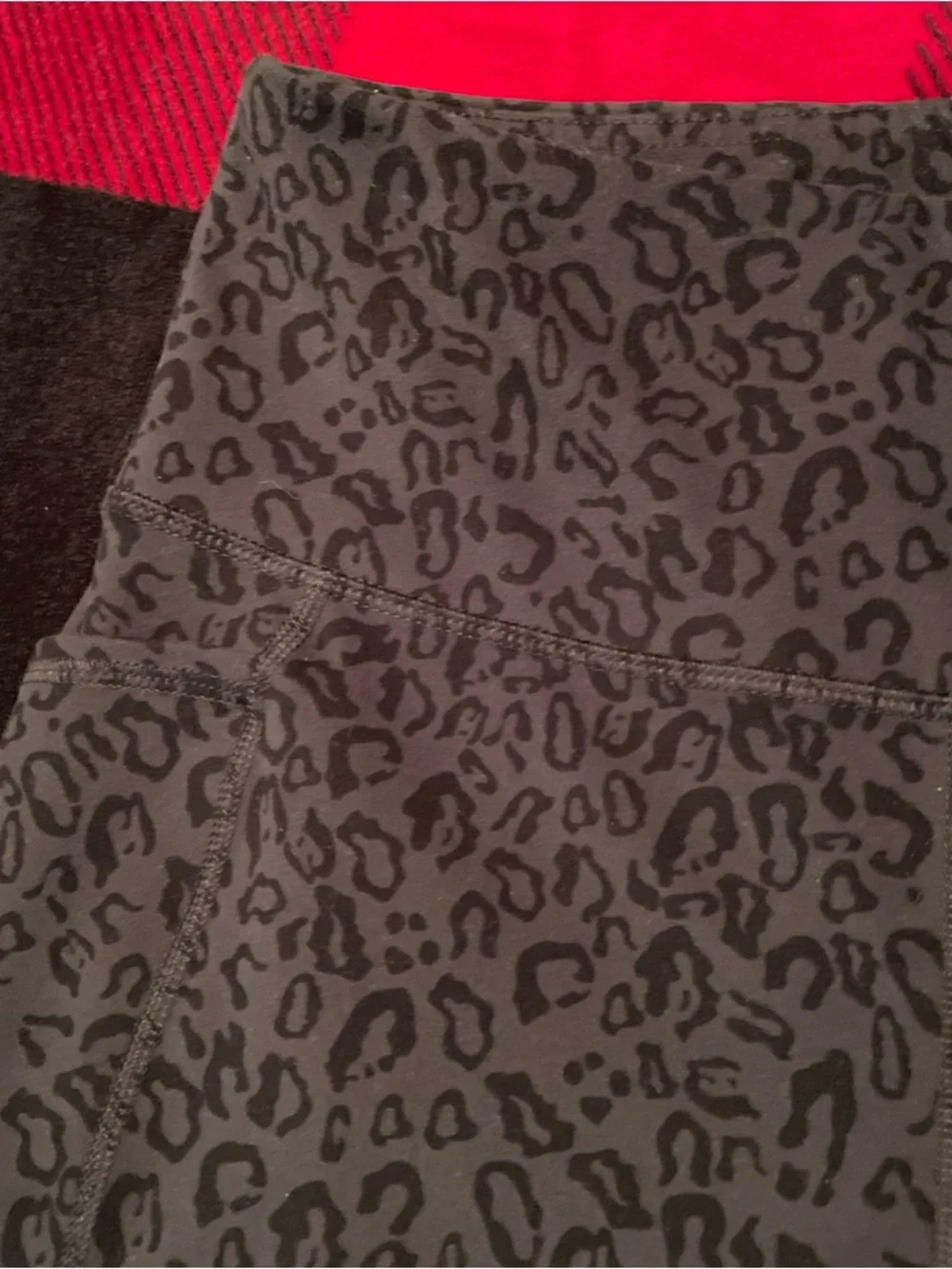 RBX Black Leopard Print Leggings - Picture 5 of 6